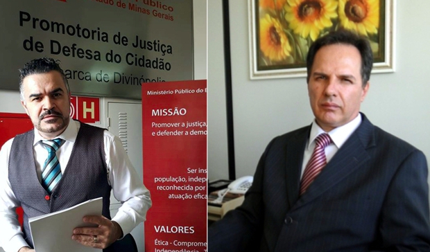 À esquerda, o advogado Robervan Faria, e à direita, o Juiz Núbio de Oliveira Parreiras